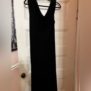 ASOS DESIGN Curve sleeveless drapey off shoulder maxi dress in black